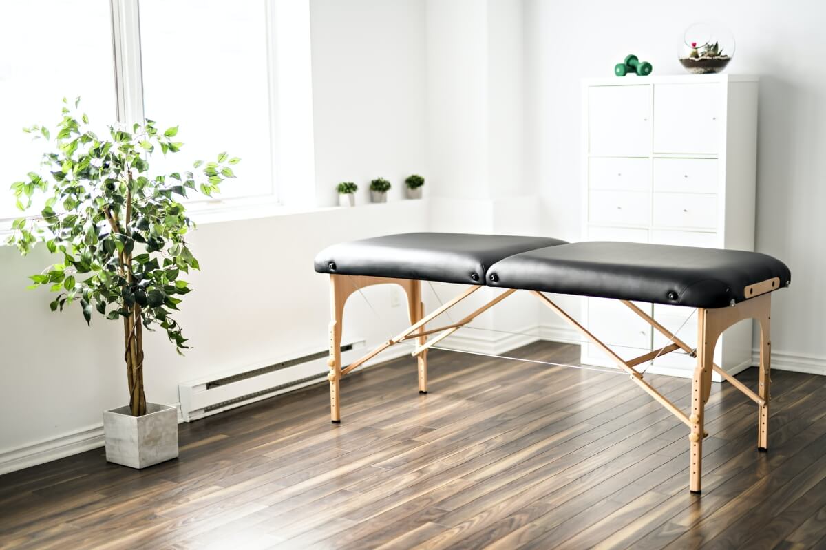Massageliege in der Massagepraxis Heilbronn